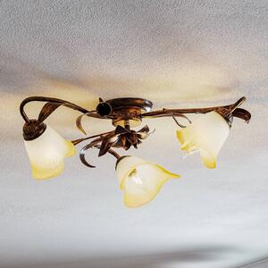 ONLI Lampa sufitowa Lucrezia 3-punktowa, brązowa