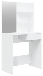 Toaletka z lustrem, biała, 74,5x40x141 cm