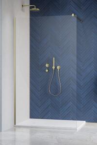Radaway Modo New Brushed Gold II Walk-In ścianka prysznicowa 50 cm wolnostojąca złoty szczotkowany/szkło przezroczyste 389054-99-01