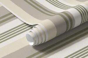 Tapety Stonowane zielono-kremowe paski, Tapety Geometryczne, Tapety w paski, a01248v2 : Uwalls.pl