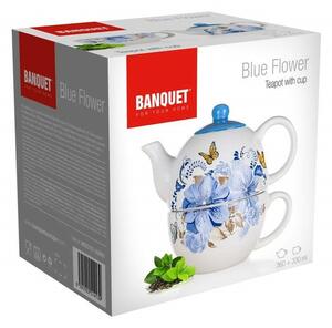 Banquet Dzbanek ceramiczny z kubkiem BLUE FLOWER