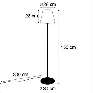 Zewnetrzna Inteligentna zewnętrzna lampa podłogowa czarna z Wi-Fi A60 - Virginia Oswietlenie zewnetrzne