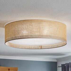 Lampa sufitowa Juta TK Lighting, możliwość ściemniania, brązowy / rdzawy, salon / jadalnia, tkanina / materiał / jedwab