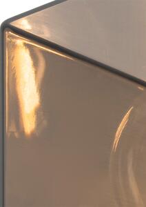 Zewnetrzna Stojąca lampa zewnętrzna czarna 50 cm IP44 z efektem dymnego szkła - Dania Oswietlenie zewnetrzne