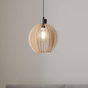 Lampa wisząca Clay Envostar, możliwość ściemniania, jasne drewno, salon / jadalnia, drewno, skandynawski