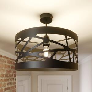 SIGMA Moduł lampy sufitowej Frez, wzór klosza Ø39cm, czarny