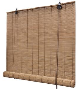 Rolety bambusowe, 140 x 160 cm, brązowe