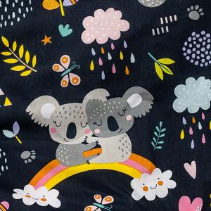 Bawełniana pościel dziecięca do łóżeczka Koala rainbow, 100 x 135 cm, 40 x 60 cm