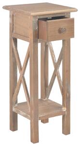 Stolik boczny, brązowy, 27x27x65,5 cm, drewniany