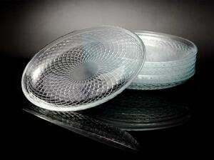 Florina Zestaw talerzy szklanych Rozeta 17 cm, 6 szt