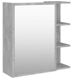 Szafka z lustrem, szarość betonu, 62,5 x 20,5 x 64 cm, płyta
