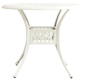 Stół ogrodowy, biały, 90x90x74 cm, odlewane aluminium
