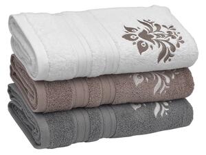 Podarunkowy zestaw ręczników ORCHIS, 3 szt Biały Zestaw (ręcznik 30x50cm, 50x100cm, 70x140cm)