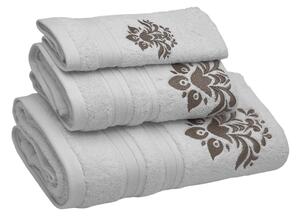 Podarunkowy zestaw ręczników ORCHIS, 3 szt Biały Zestaw (ręcznik 30x50cm, 50x100cm, 70x140cm)