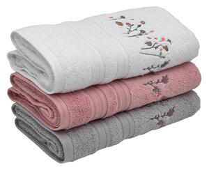 Podarunkowy zestaw ręczników GARDENIA, 3 szt Biały Zestaw (ręcznik 30x50cm, 50x100cm, 70x140cm)