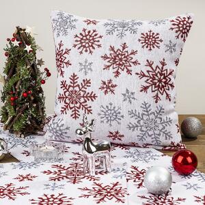 Dakls Poszewka na poduszkę Snowflakes white, 40 x 40 cm