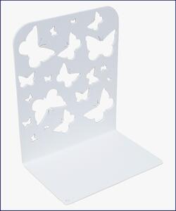 Biała podpórka na książki z dekorem - Tarly 6X