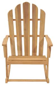 Krzesło bujane Adirondack, lite drewno tekowe