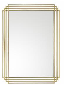 Metalowe lustro art deco SAMBA - Dł. 80 x Wys. 110 cm - Złote