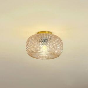 Lampa sufitowa Hildur Lindby, możliwość ściemniania, kremowy / amber, salon / jadalnia, szkło