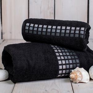 Ręcznik kąpielowy Darwin czarny, 70 x 140 cm, 70 x 140 cm