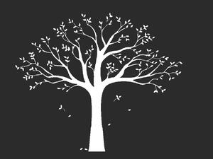 Naklejka dekoracyjna XXL białe drzewo rodzinne
