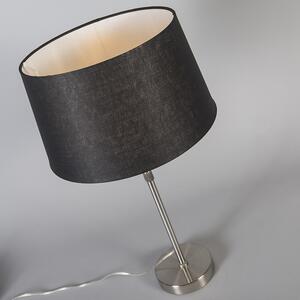 Lampa stołowa regulowana stal klosz czarny 35cm - Parte Oswietlenie wewnetrzne