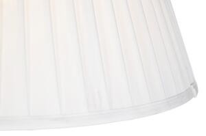 Lampa wisząca regulowana stal klosz plisowany kremowy 35cm - Blitz I Oswietlenie wewnetrzne