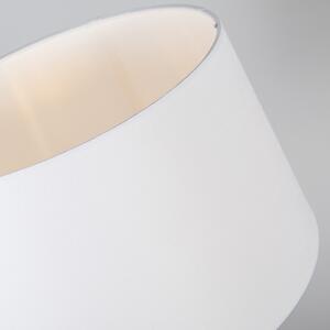 Lampa stołowa regulowana biała klosz biały 35cm - Parte Oswietlenie wewnetrzne