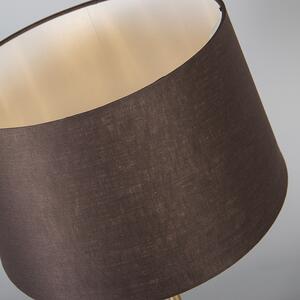 Lampa stołowa regulowana brąz klosz brązowy 35cm - Parte Oswietlenie wewnetrzne