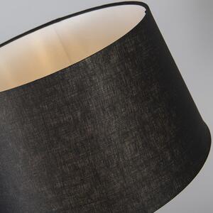 Lampa stołowa regulowana miedź klosz czarny 35cm - Parte Oswietlenie wewnetrzne