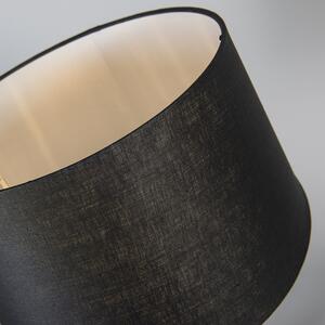 Lampa stołowa regulowana biała klosz czarny 35cm - Parte Oswietlenie wewnetrzne