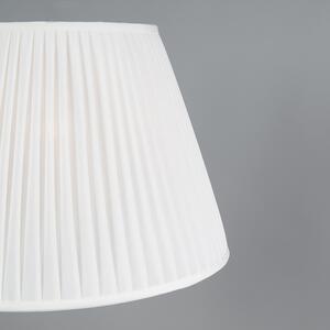 Lampa wisząca Retro klosz plisowany kremowy 45cm - Plisse Oswietlenie wewnetrzne