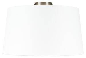 Nowoczesny Plafon / Lampy sufitowe stal klosz biały 45cm - Combi Oswietlenie wewnetrzne