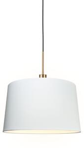 Lampa wisząca brąz klosz biały 45cm - Combi Oswietlenie wewnetrzne