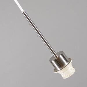 Lampa wisząca stal klosz szarobrązowy 45cm - Combi Oswietlenie wewnetrzne