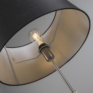 Lampa podłogowa regulowana stal klosz czarny 45cm - Parte Oswietlenie wewnetrzne