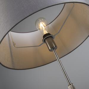 Lampa podłogowa regulowana stal klosz szary 45cm - Parte Oswietlenie wewnetrzne