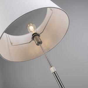 Lampa podłogowa regulowana stal klosz biały 45cm - Parte Oswietlenie wewnetrzne