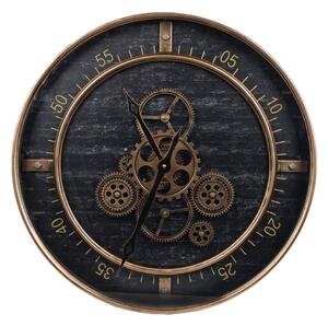 Gifts Amsterdam Zegar radarowy Birmingham, metal, czarno-złoty, 50x8cm
