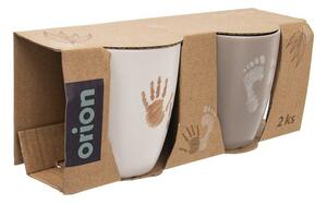 Orion Komplet 2 kubków ceramicznych Hands and Feet, 140 ml