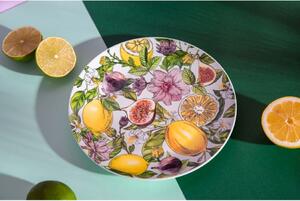 Altom Porcelanowy talerz deserowy Lemon, 20 cm