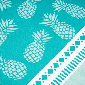 Ręcznik kąpielowy Fouta z frędzlami Pineapple, 90 x 170 cm