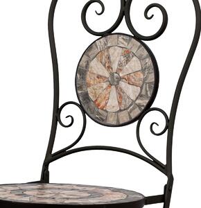 Krzesło ogrodowe z mozaiką ceramiczną Wawy, 38 x 90 x 45 cm