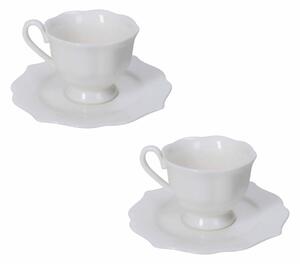 Białe filiżanki zestaw 2 szt. new bone china 80 ml Queen – Brandani