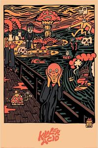 Plakat, Obraz Killer Acid - Edvard Munch Scream, (61 x 91.5 cm)