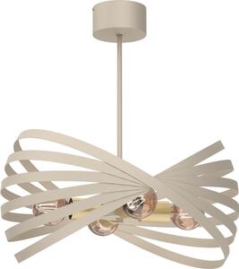 Luminex Żyrandol na drążku SPARKLE 4xE27/15W/230V beżowy LU8993A