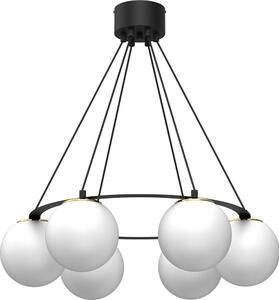 Luminex Żyrandol na lince BALLO 6xE27/15W/230V czarny/biały LU5674