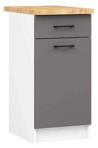 Szara minimalistyczna dolna szafka kuchenna E9-F96