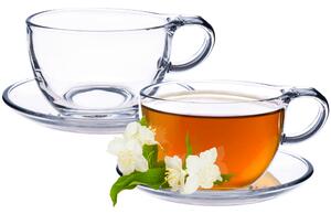 Filiżanki do herbaty ze spodkiem Zinal 250 ml, 2 szt